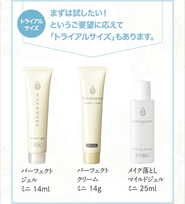 まずは試したい！というご要望に応えて「トライアルサイズ」もあります。