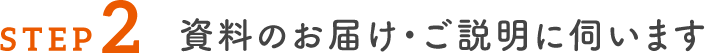 資料のお届け・ご説明に伺います