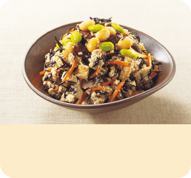 豆腐とひじきの煮物